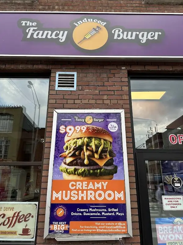 Fancy Induced Burger Sign